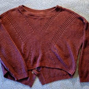 Express Split Back Lace Up Sweater